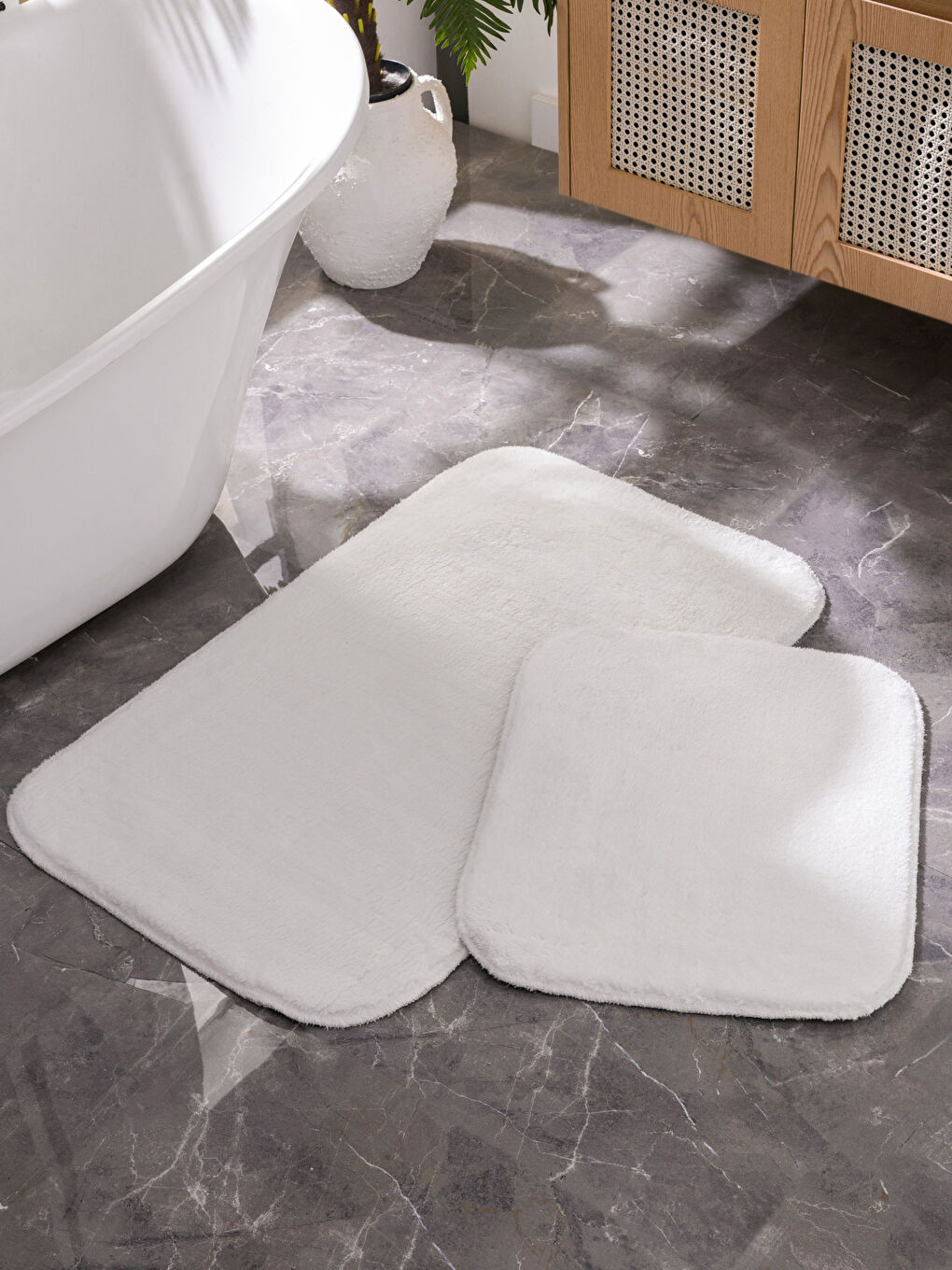 Lot de 2 tapis de bain