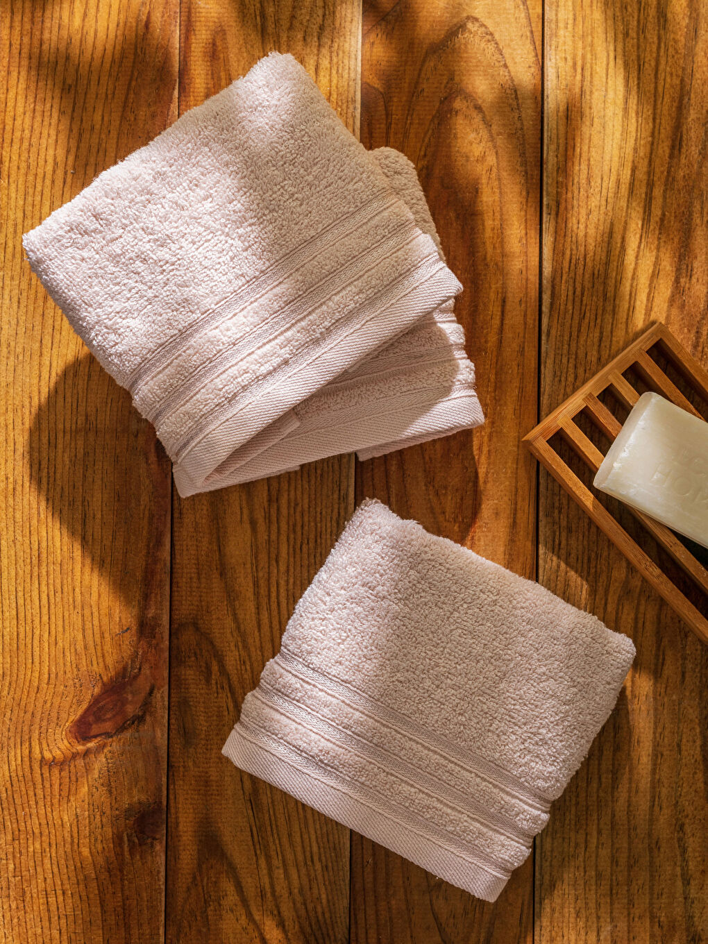 Ekru Düz Pamuklu Havlu Seti 3'lü-2