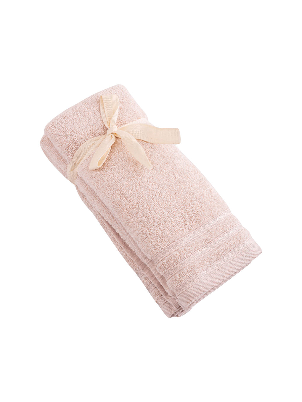 Ekru Düz Pamuklu Havlu Seti 3'lü-4