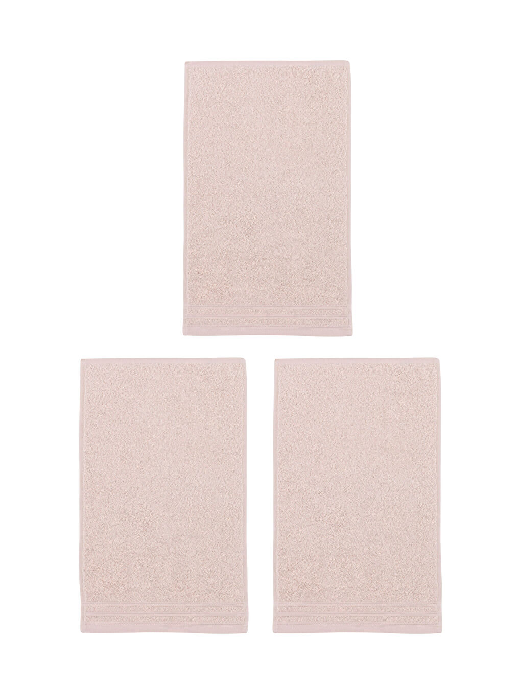 Ekru Düz Pamuklu Havlu Seti 3'lü-5
