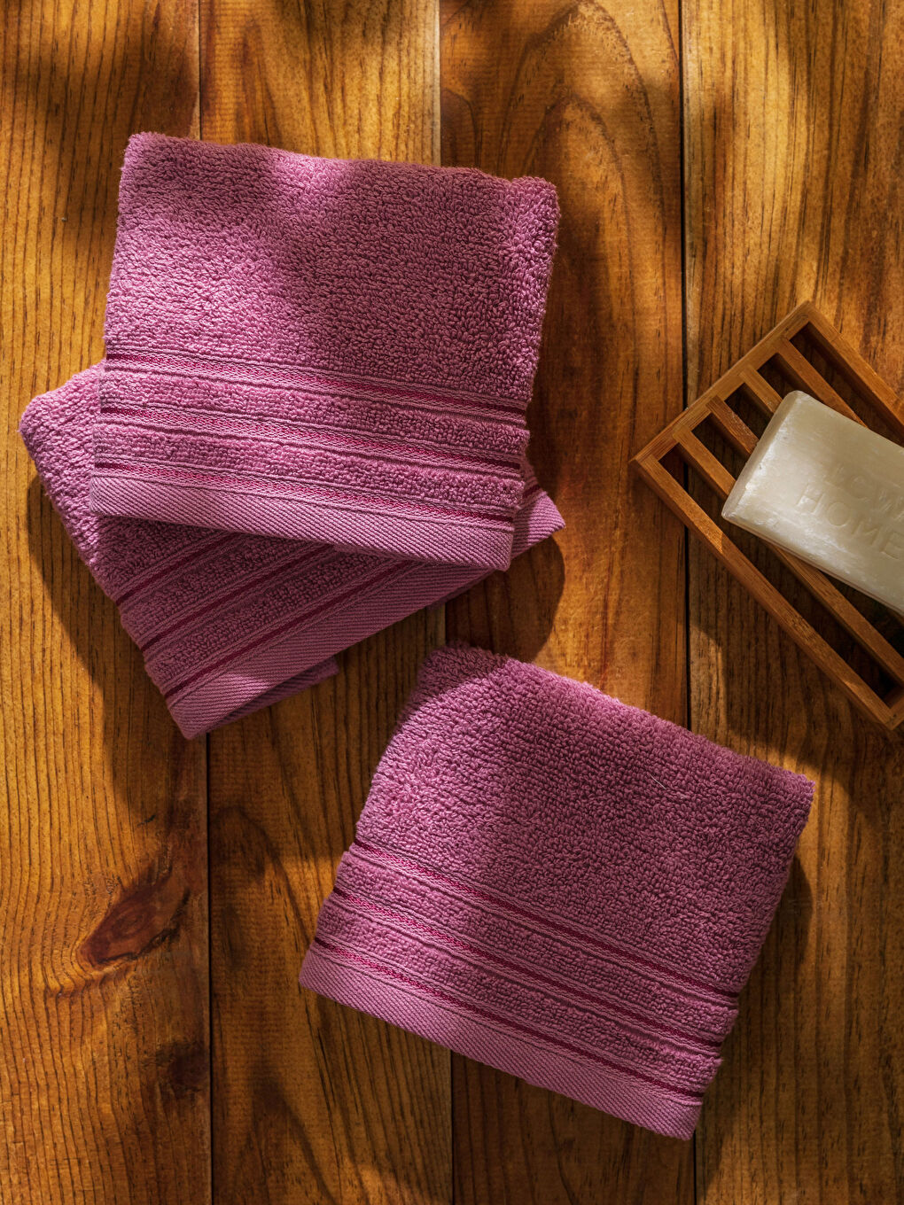 Mürdüm Pamuklu El Havlusu Seti 3'lü-2