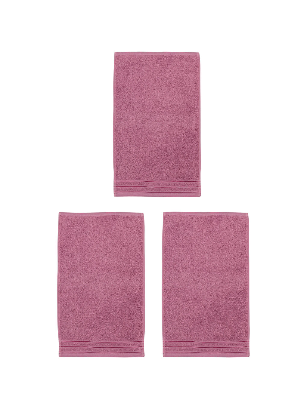 Mürdüm Pamuklu El Havlusu Seti 3'lü-5