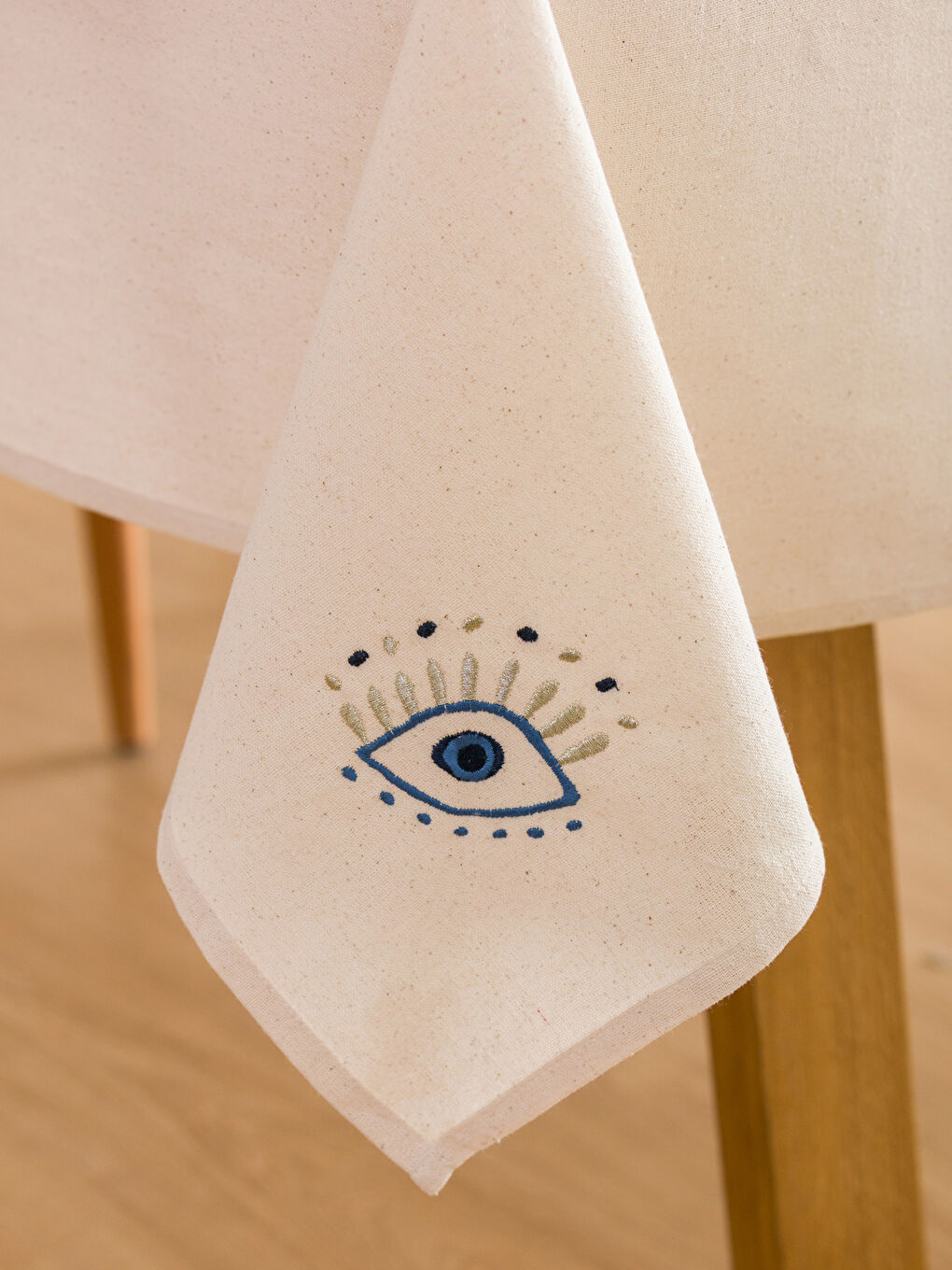 Lace Trimmed Cotton Tablecloth 150x150 cm -W3FQ64Z8-V4G
