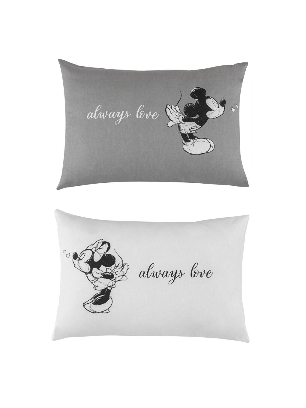 LCW HOME Minnie and Mickey Mouse Printed Pillow Case 2-Piece 50x70 Cm -W3FR46Z4-LQJ
