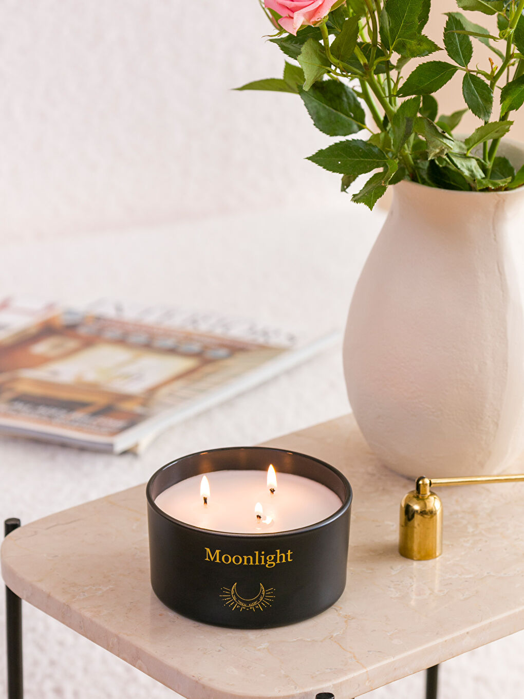 Jasmine Scented Glass Candle 190 Gr