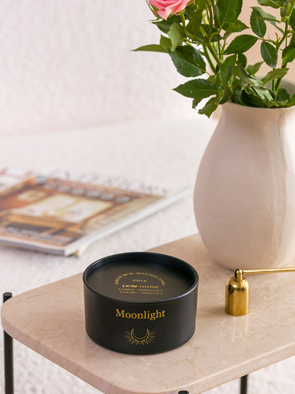 Jasmine Scented Glass Candle 190 Gr-2