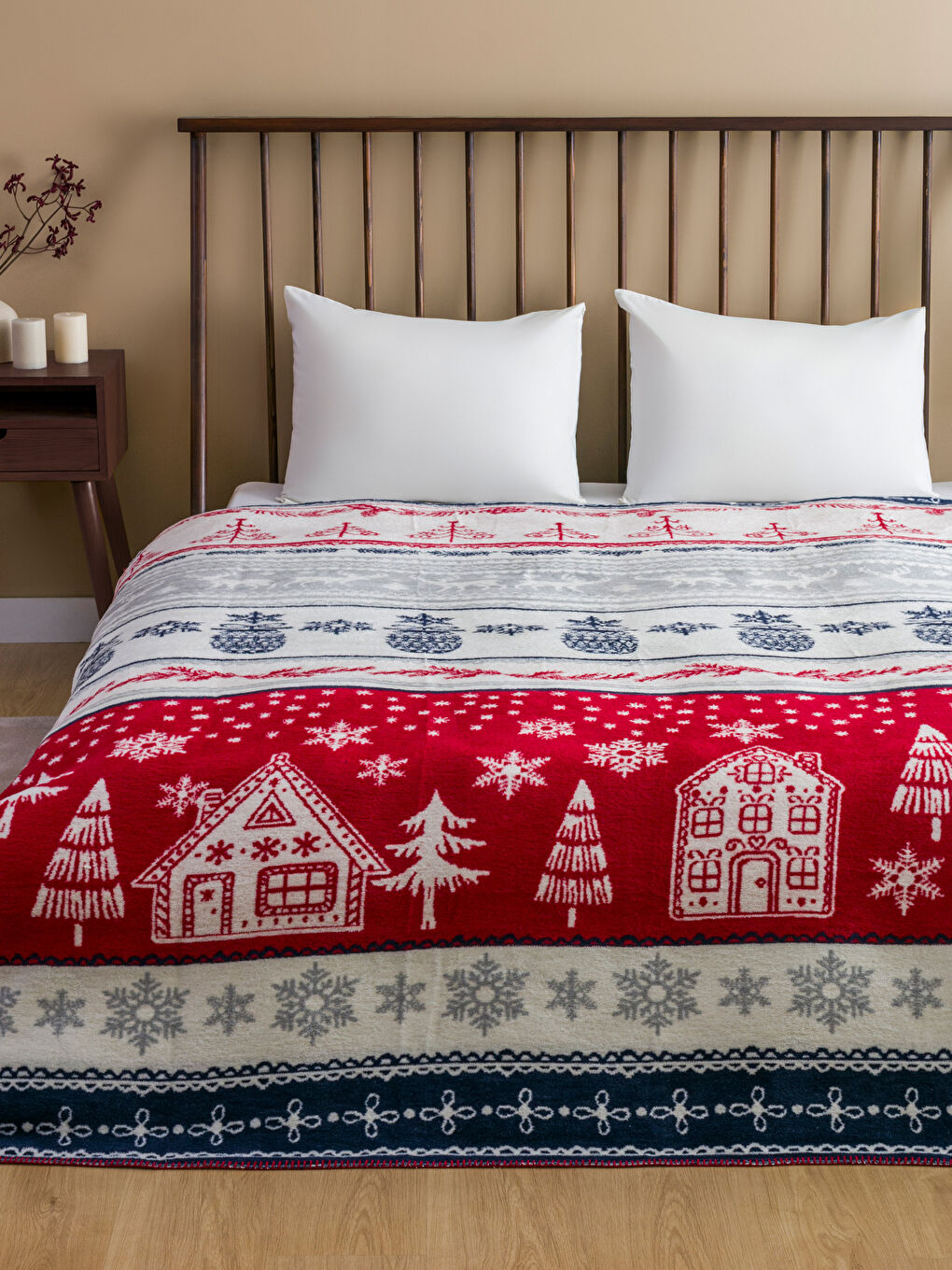 Weihnachtlich Bedruckte Doppelte Decke 200x220 Cm