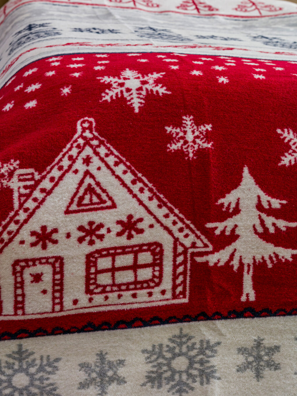 New Year Patterned Single Blanket 150x200 Cm -W3FS61Z8-F9C