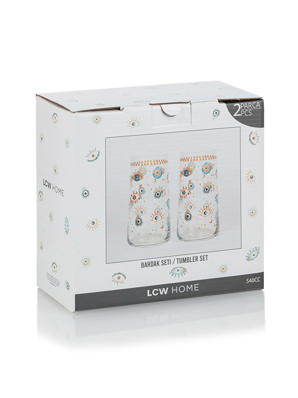 Lot de 2 Verres à Soda Imprimés Œil 540 Ml-3