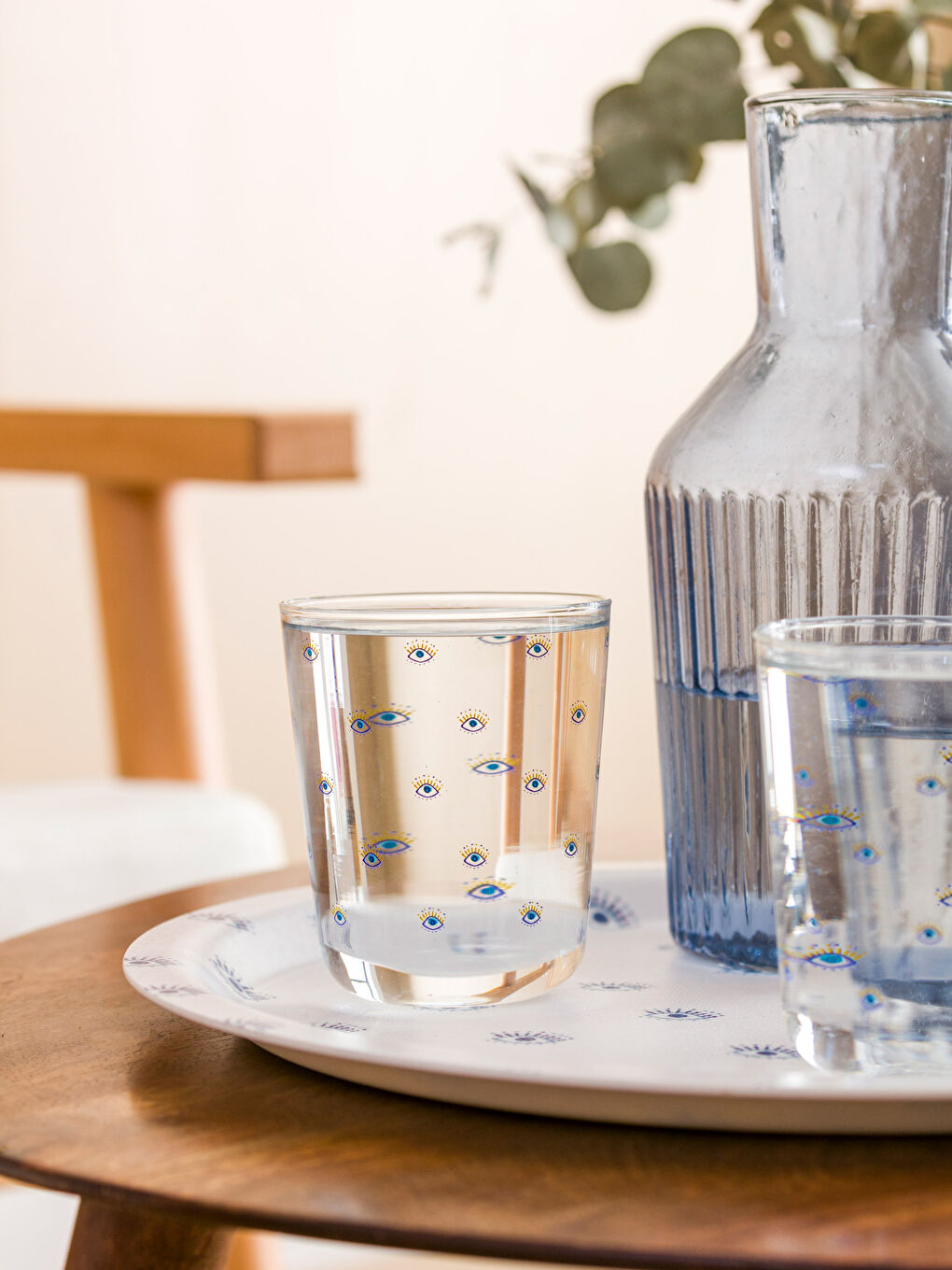 LCW HOME Mavi Göz Baskılı 3'lü Cam Bardak Seti 315 ml - 2