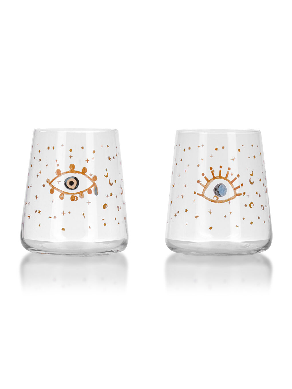 Karışık Göz Baskılı Cam Bardak Seti 380 ml-4