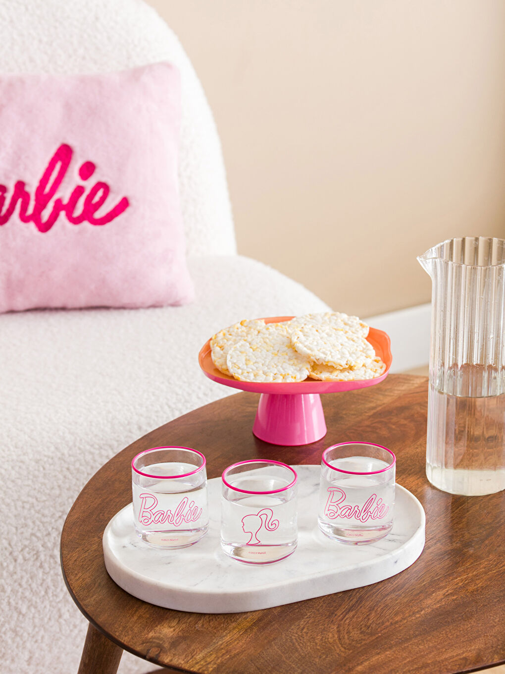 LCW HOME Barbie Bedrucktes Glas 3er-Pack 260 ml -W3FS93Z8-LT9