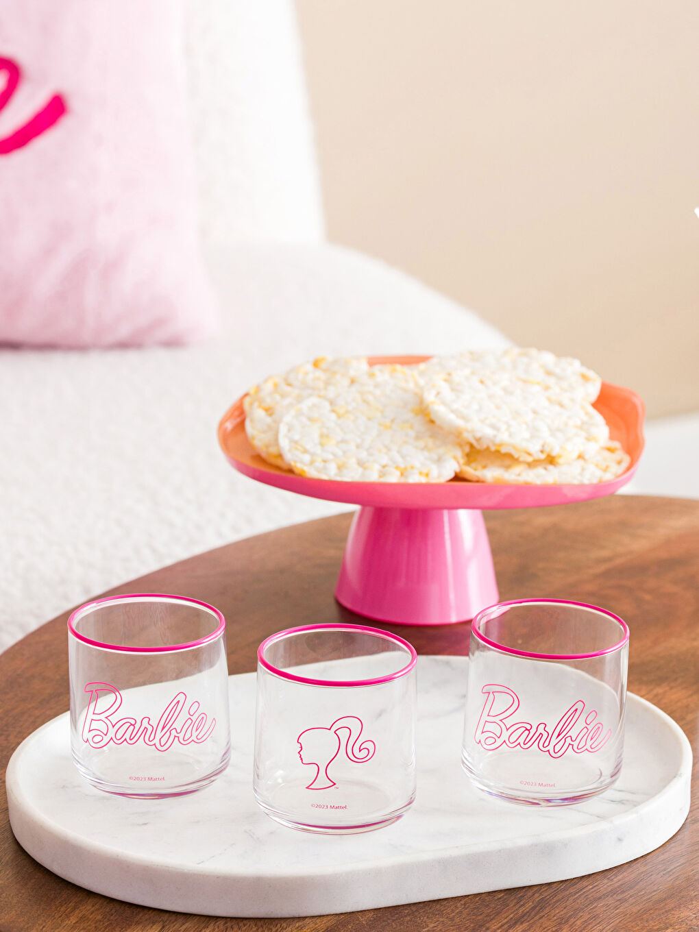 LCW HOME Barbie Bedrucktes Glas 3er-Pack 260 ml -W3FS93Z8-LT9