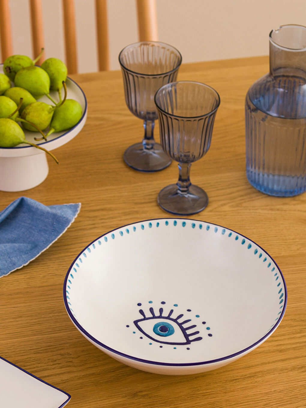 Saladier en Céramique Imprimé Œil 25 cm