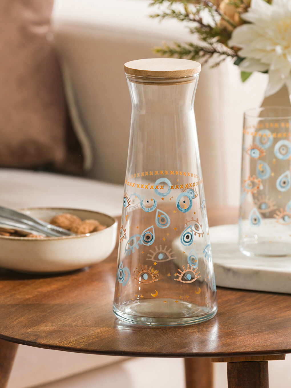 Karışık Göz Baskılı Kapaklı Sürahi 1100 ml-1