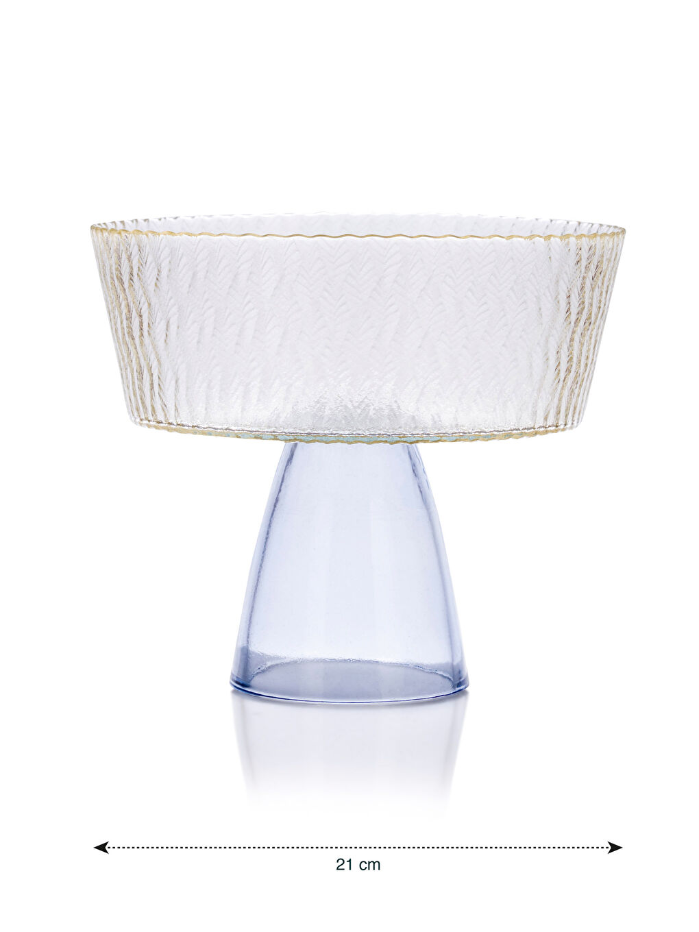 Sarı Kendinden Desenli Ayaklı Sunumluk 21x17 cm-3