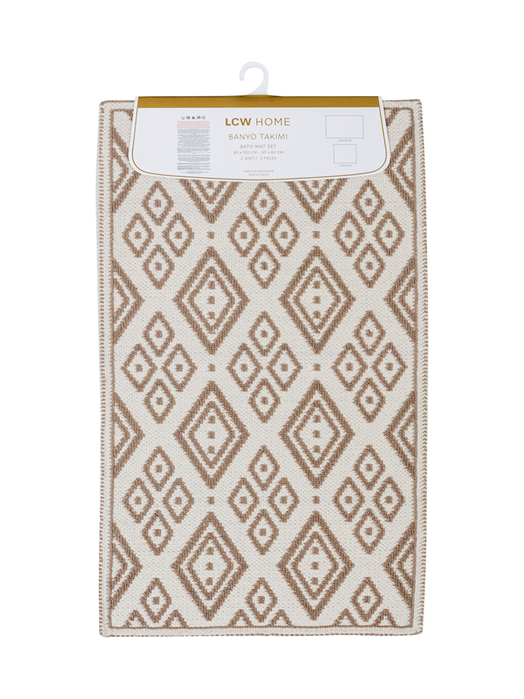 Set Covorașe de Baie cu Model, 2 Bucăți-4