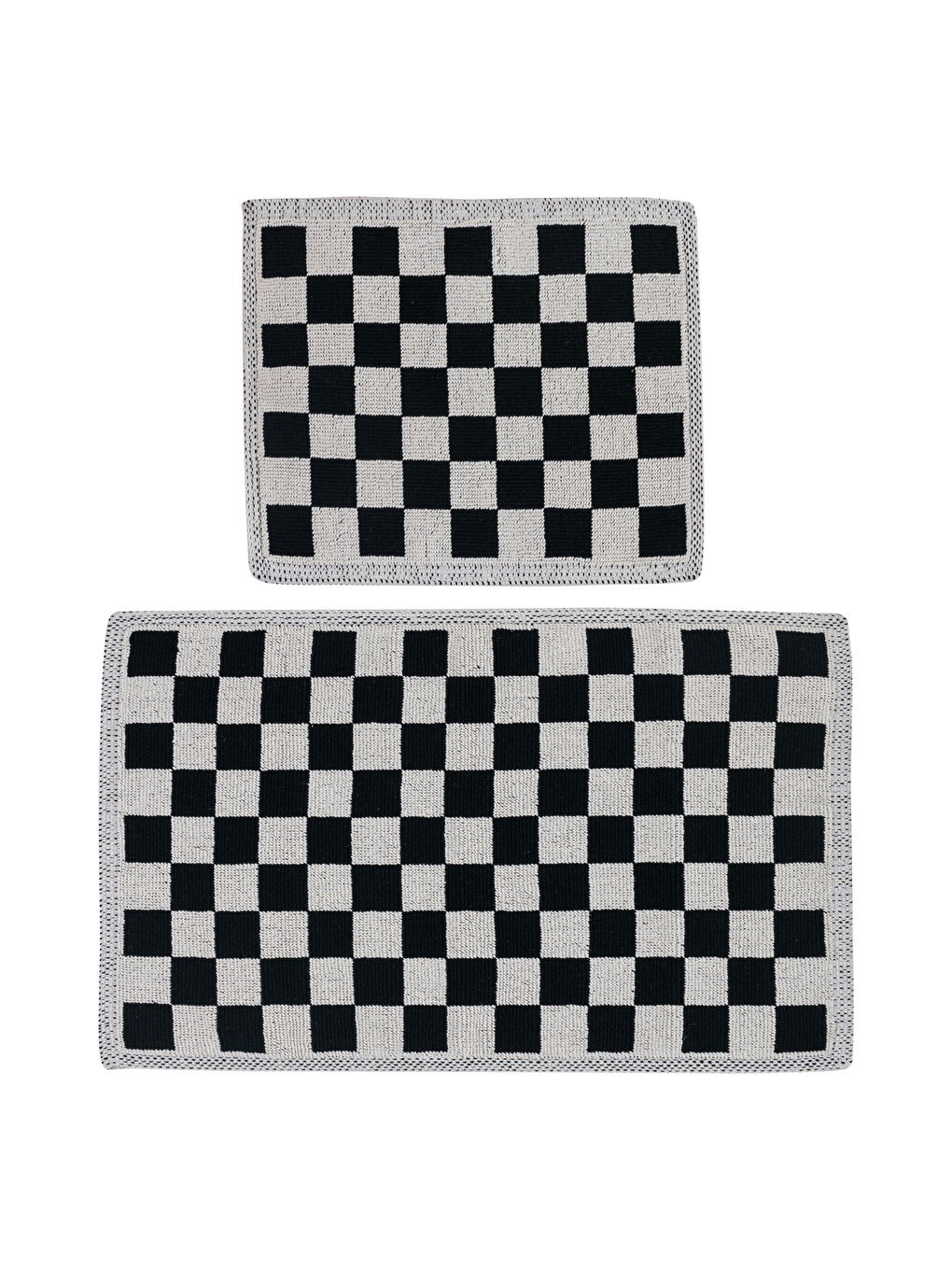 Checker Patterned Bath Mat 2 Pack-5