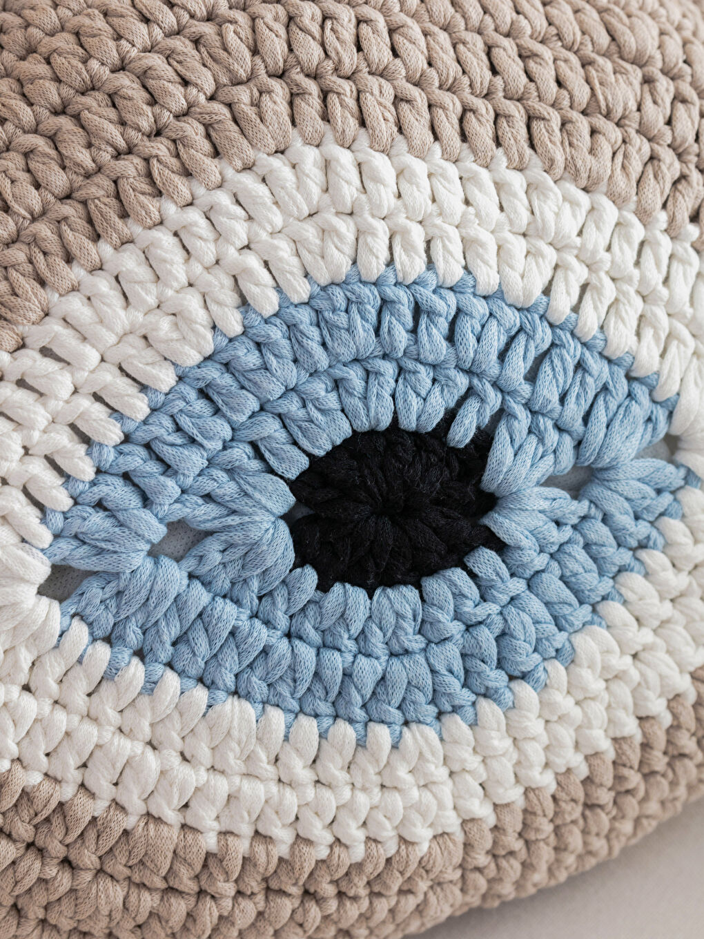 Tassel Detailed Macrame Filled Cushion 57x34 Cm-2