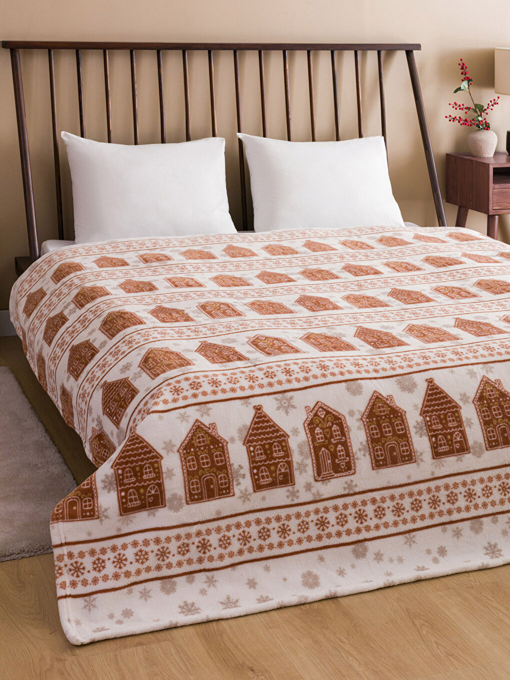 Patterned Welsoft Double Blanket 200x220 cm