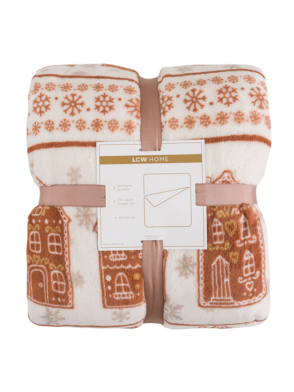 Patterned Welsoft Double Blanket 200x220 cm-4