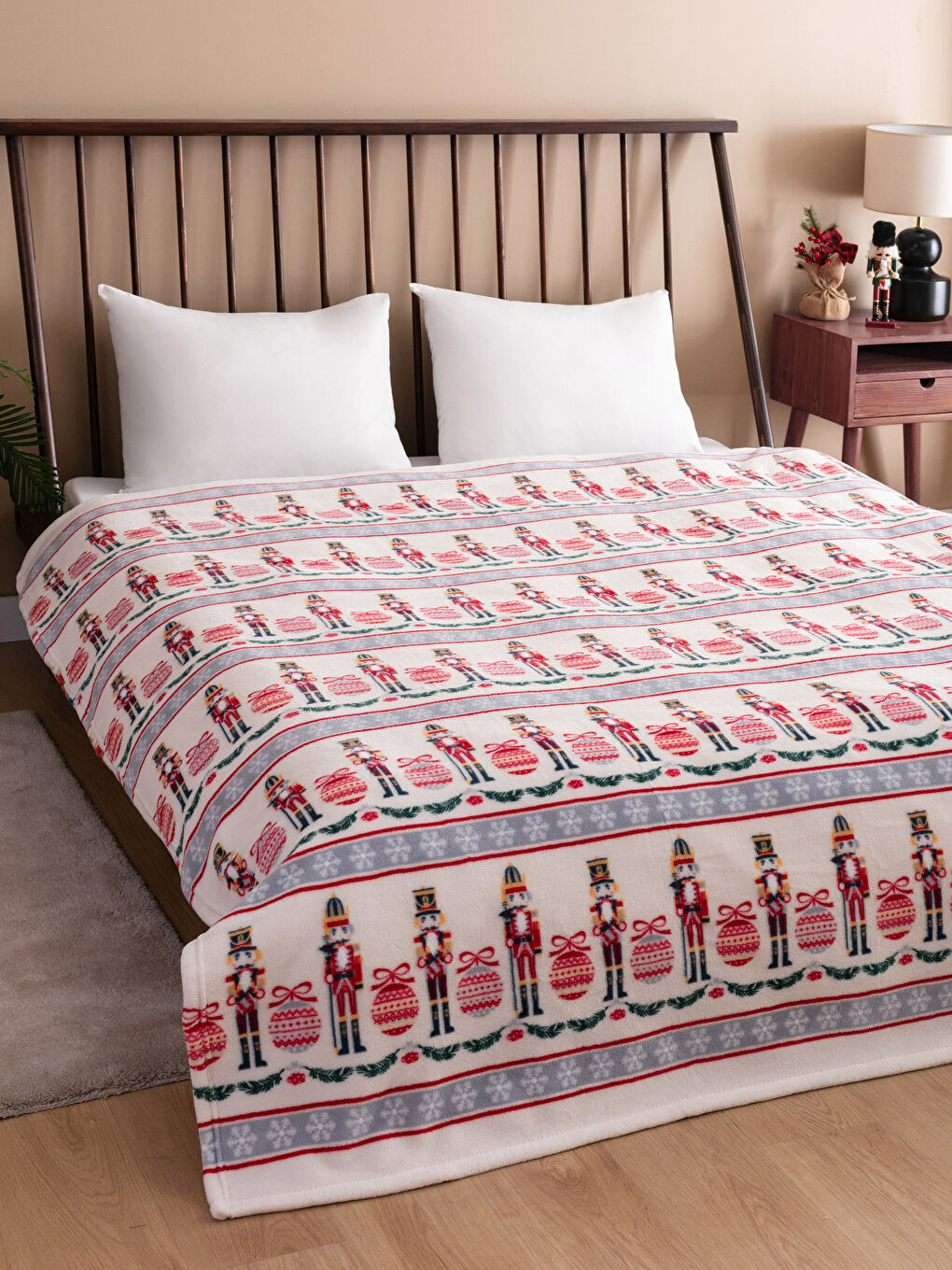 Nutcracker Printed Double Blanket 200x220 Cm -W3FU61Z8-F9C