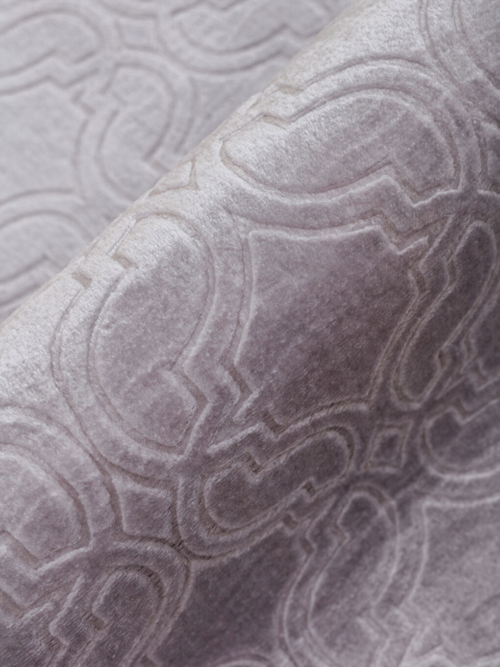 Gri Desenli Püsküllü Halı 80x150 cm-2