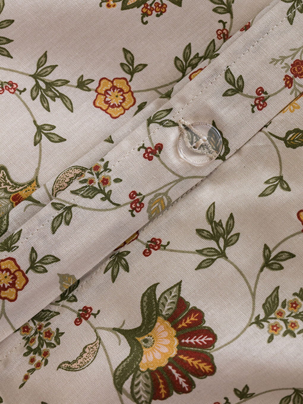 Karışık Çiçek Desenli Pamuklu Çift Kişilik Nevresim-3