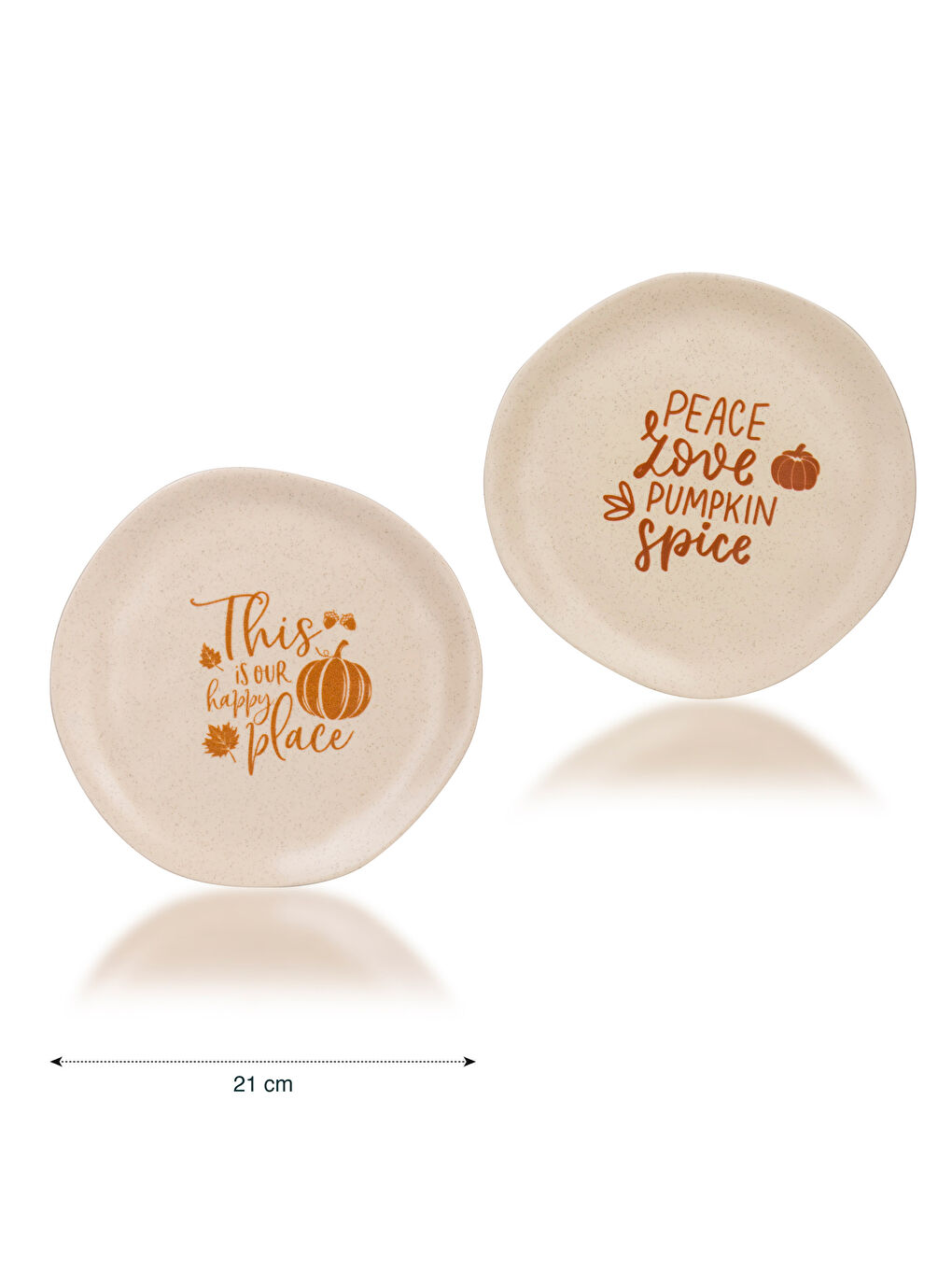 LCW HOME Printed Ceramic Cake Plate Set of 4 -W3FY25Z8-LSN