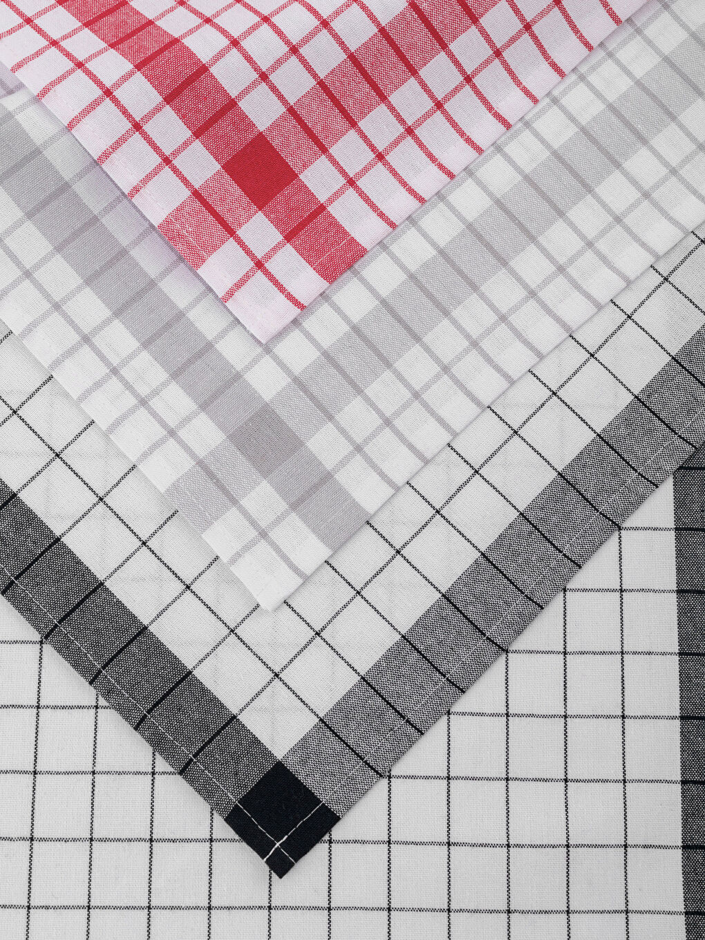 Siyah Ekose Desenli Kurulama Bezi 3'lü 40x60 cm-2