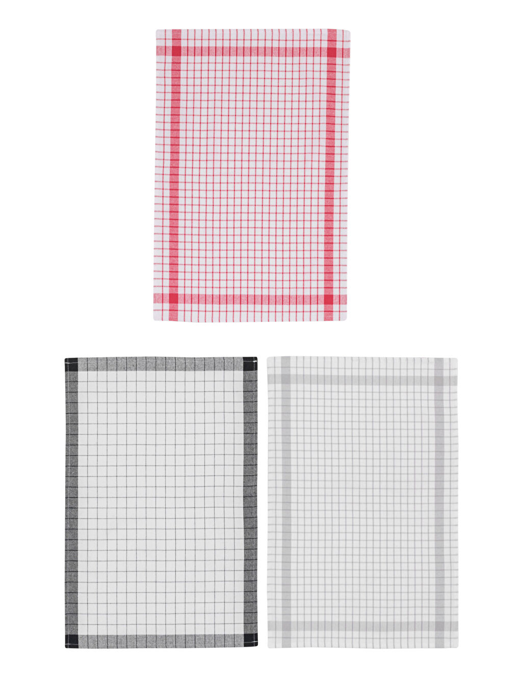 Siyah Ekose Desenli Kurulama Bezi 3'lü 40x60 cm-3