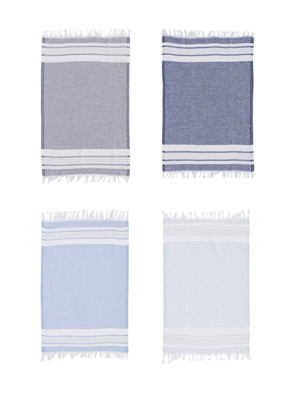 LCW HOME Striped Cotton Loincloth Drying Cloth Set of 4 -W3G270Z8-V8D