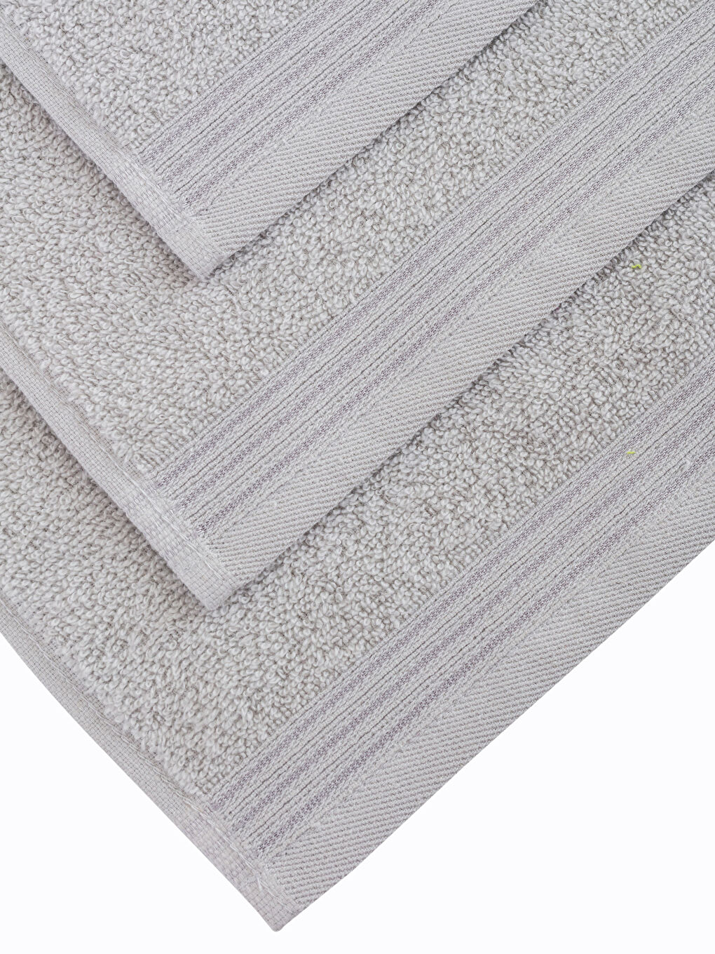 Gri Nakışlı Pamuklu El Havlusu 3'lü 30x50 cm-3