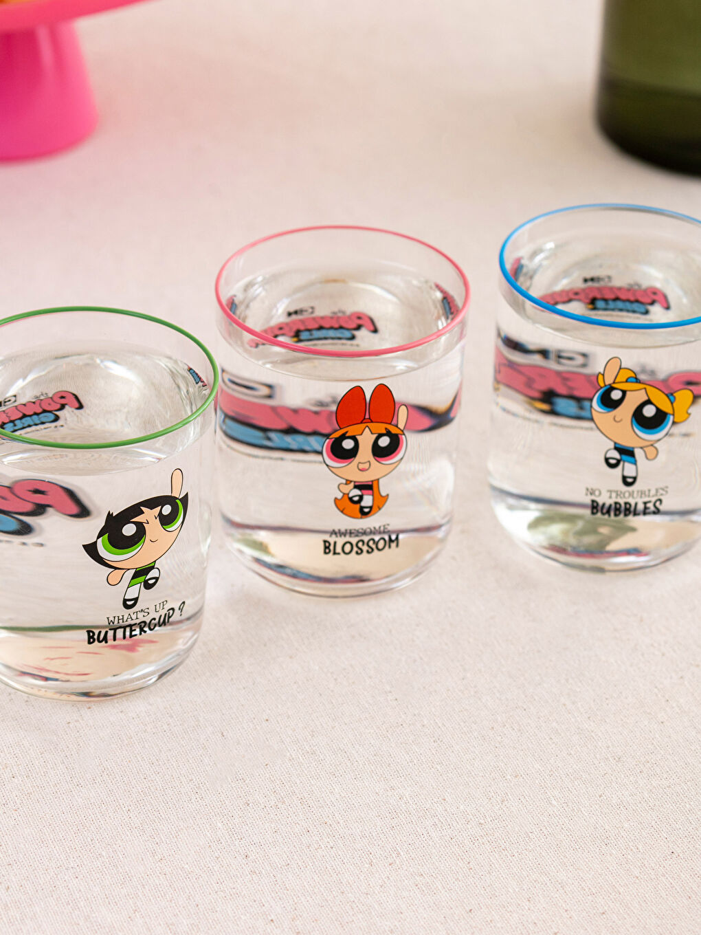 Lcw Home Verre à soda imprimé Les Super-Filles Lot de 3 pièces 350 ml -W3G487Z8-F9C