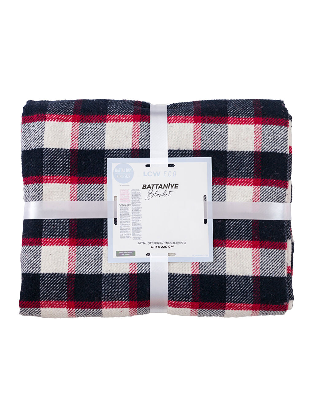 LCW ECO Plaid Patterned King Size Blanket -W3G628Z8-F9C