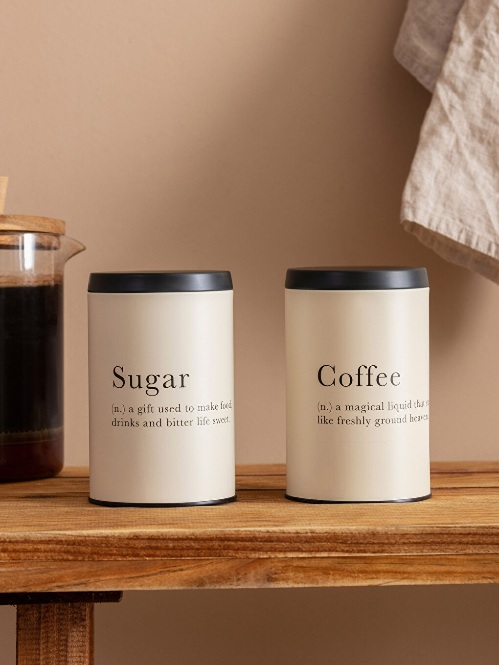 Siyah Metal Saklama Kabı 2'li 800 ml