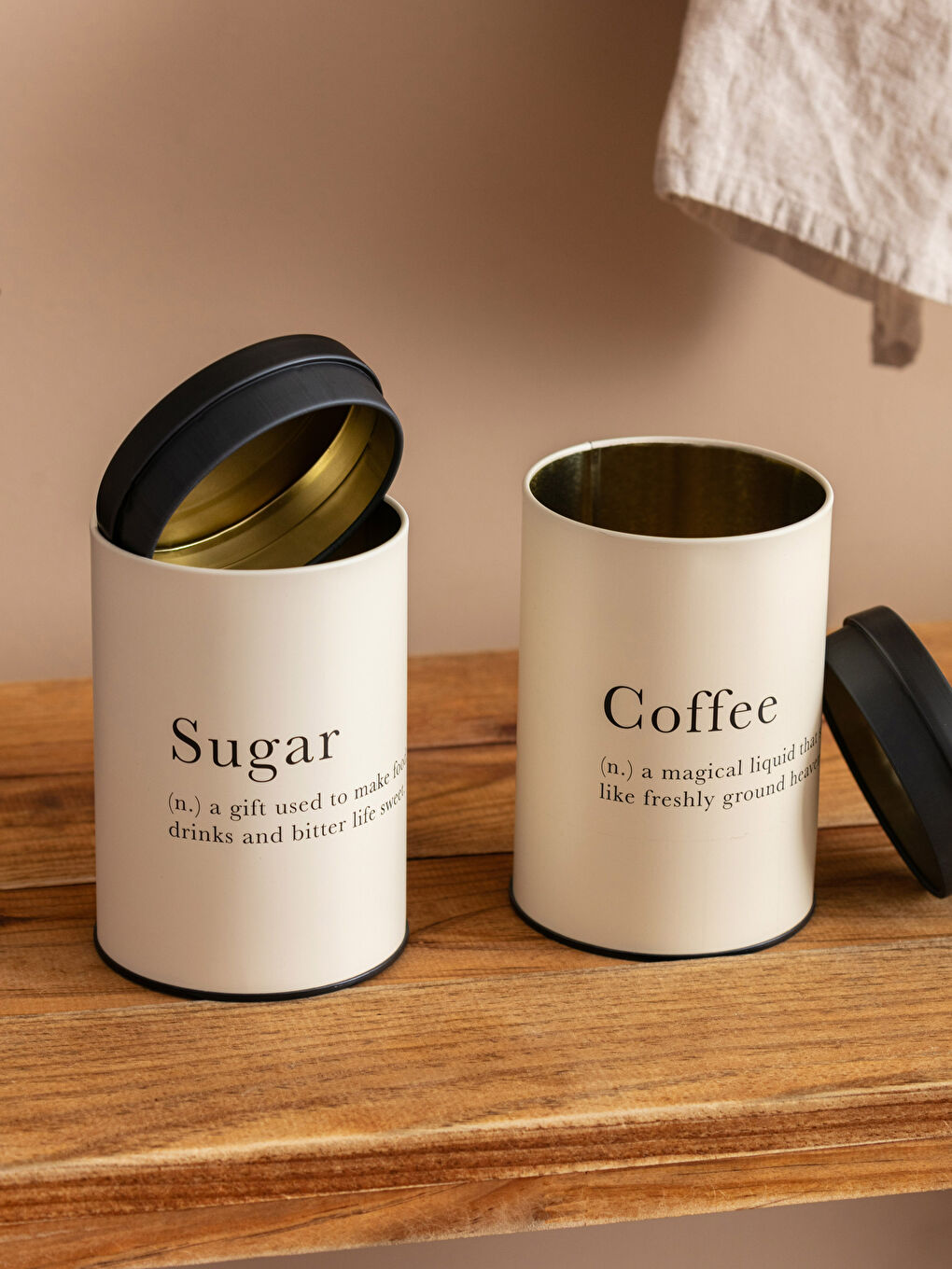 Siyah Metal Saklama Kabı 2'li 800 ml-1