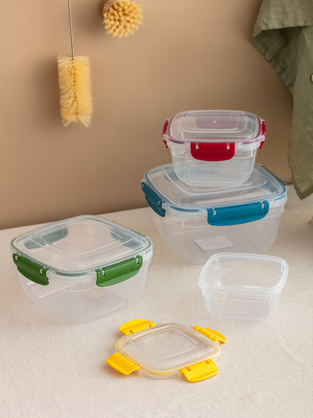 Karışık Kapaklı Saklama Kabı 4'lü-1