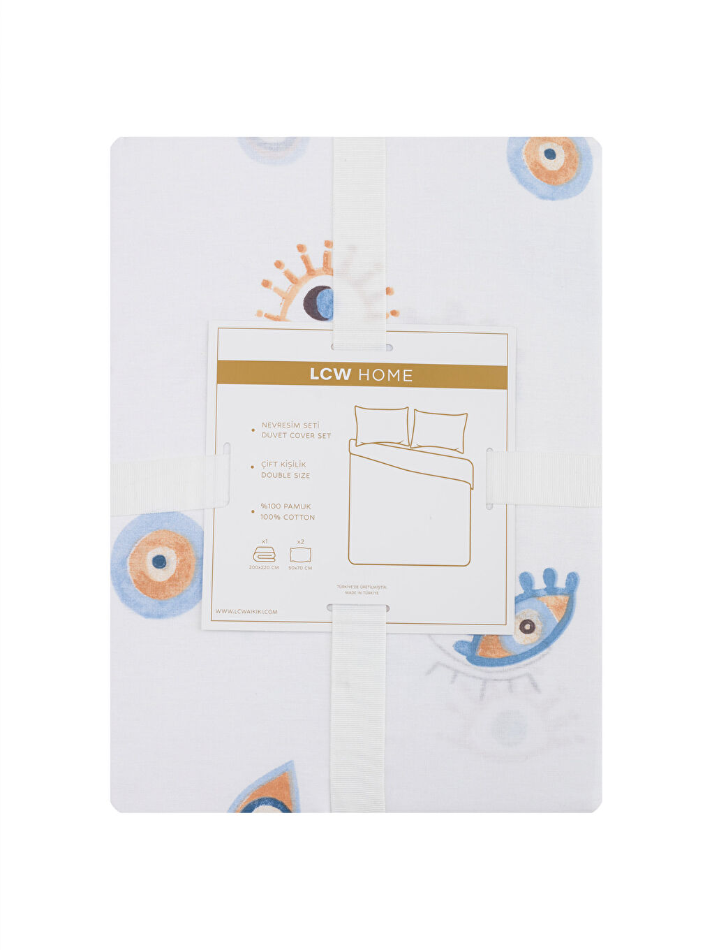 Karışık Göz Baskılı Çift Kişilik Nevresim Seti-6