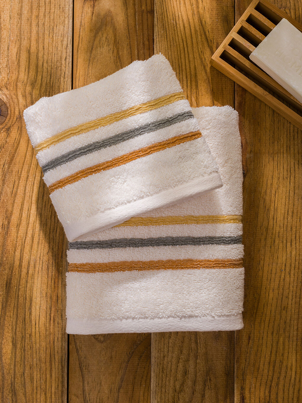 Cotton Embroidered Face Towel 2 Pack 50x80 cm-2