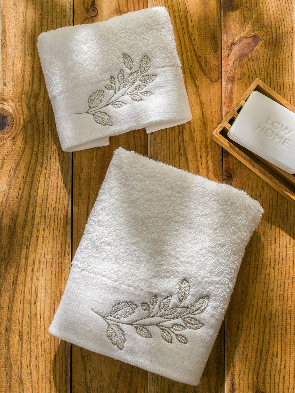 Cotton Embroidered Towel Set 2 Pack-2