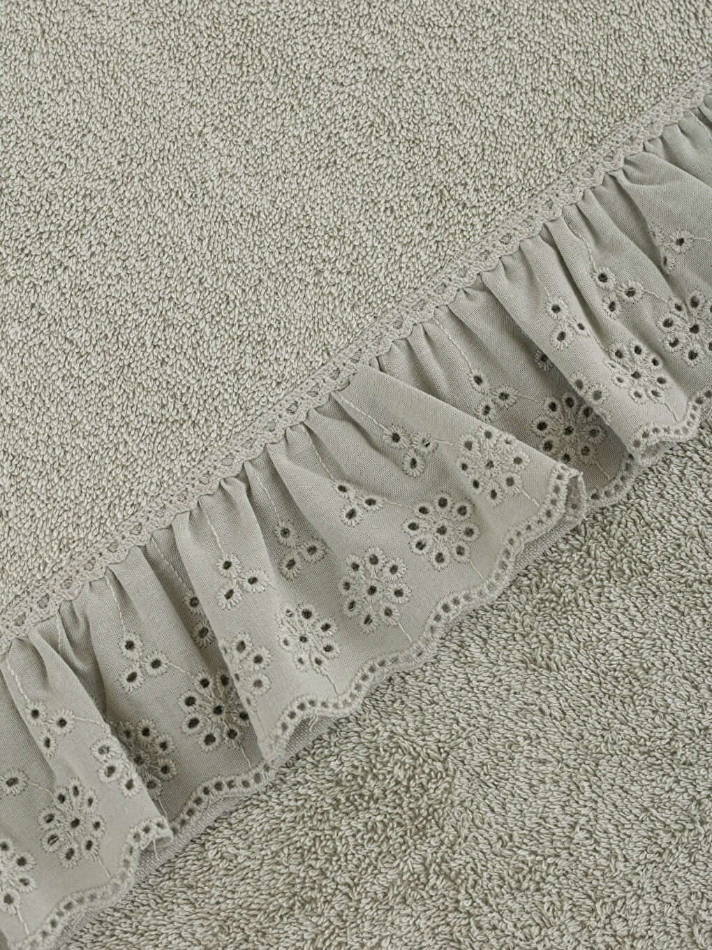 Yeşil Püsküllü Yüz Havlusu 50x80 cm-3