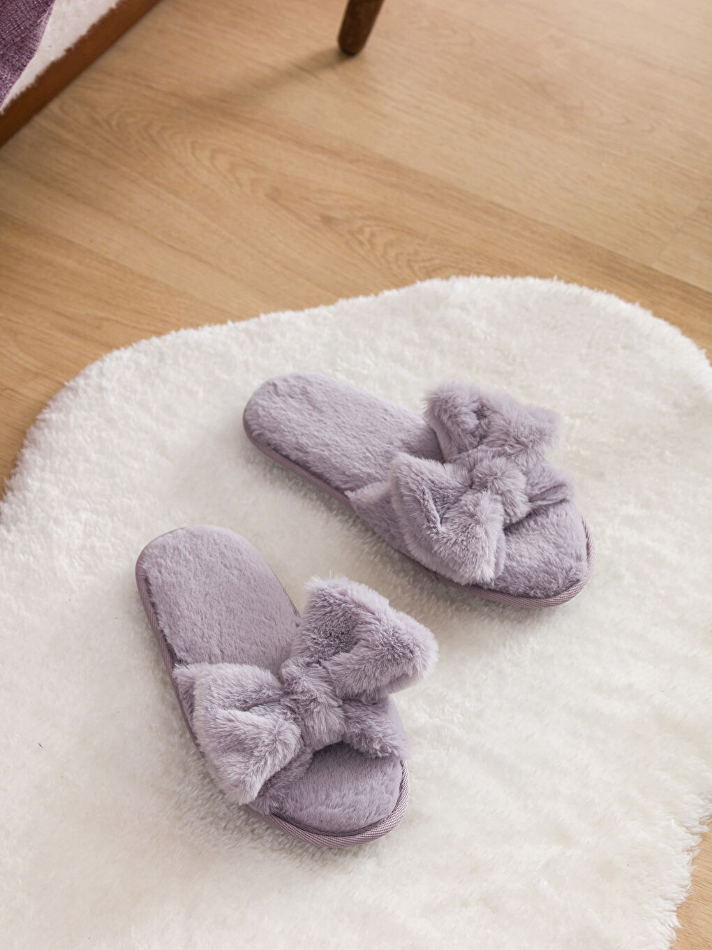 Bow Detailed Women's Home Slippers-1