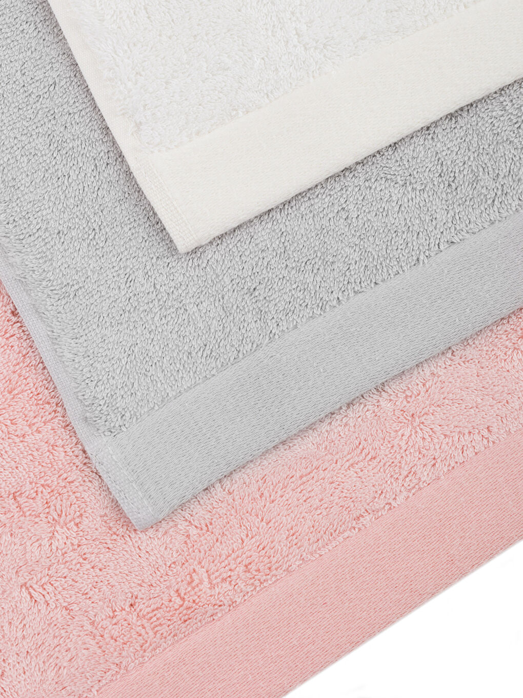 Gri Düz Pamuklu El Havlusu 3'lü 30x50 cm-3