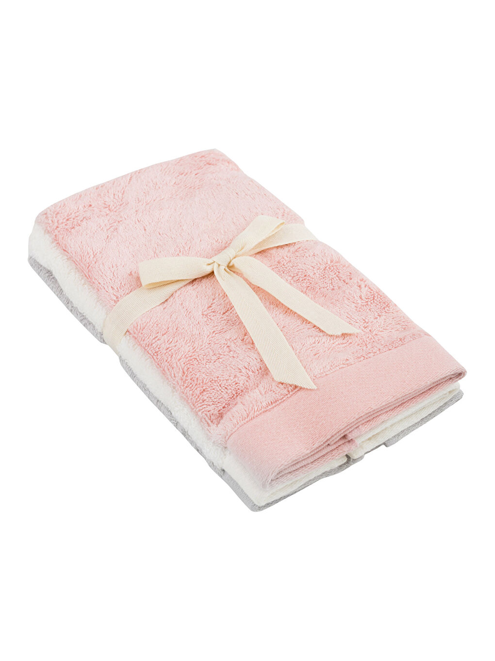 Gri Düz Pamuklu El Havlusu 3'lü 30x50 cm-4