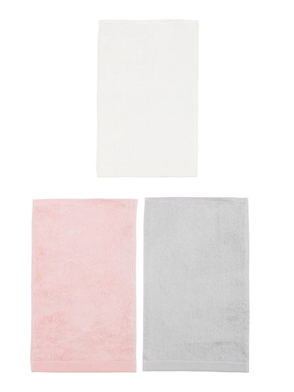 Gri Düz Pamuklu El Havlusu 3'lü 30x50 cm-5