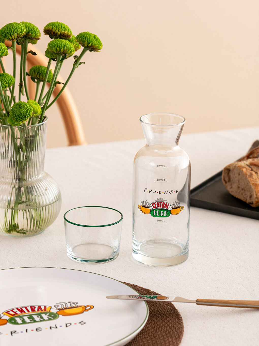 Carafă din Sticlă Imprimată Friends 700 Ml-2