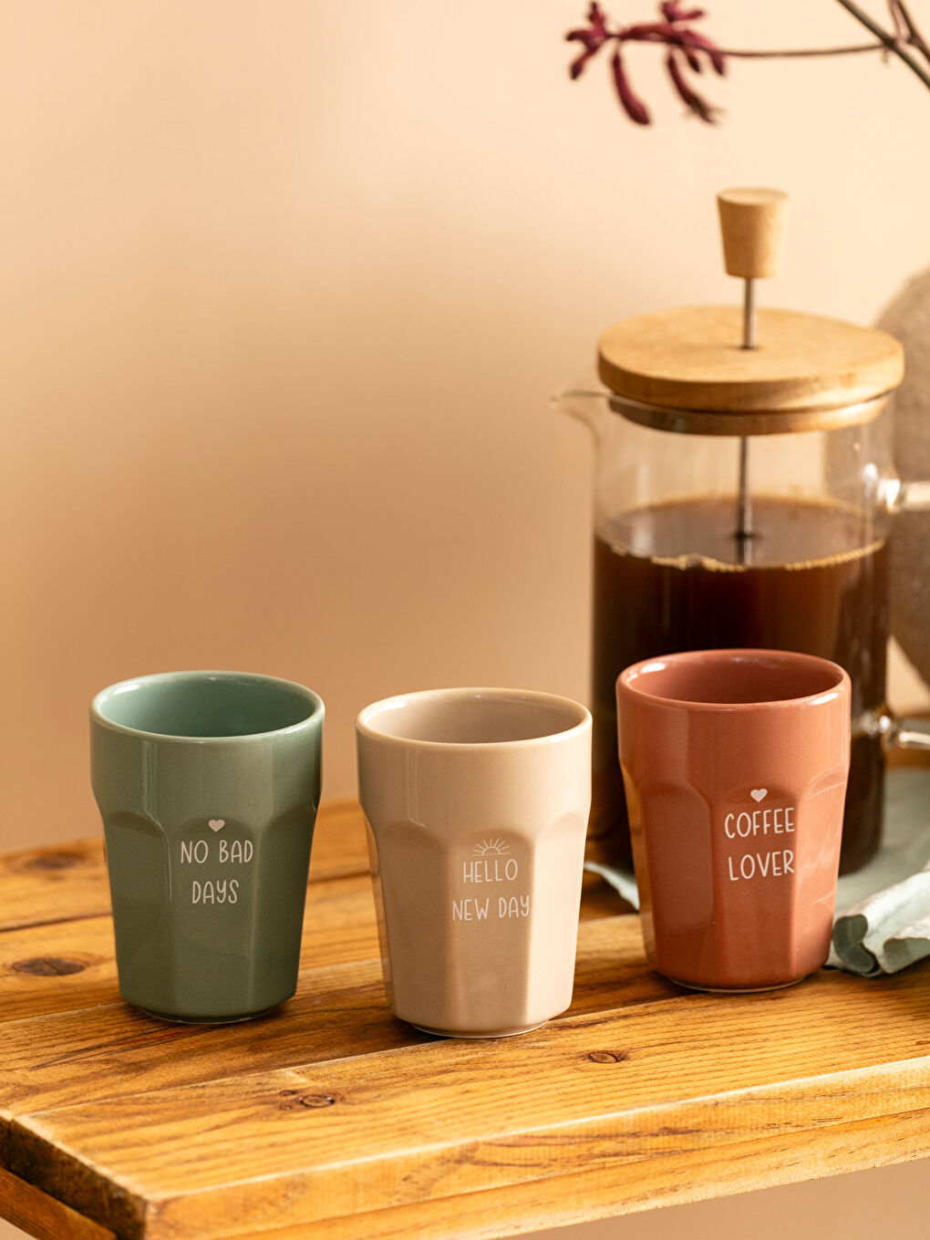 طقم أكواب سيراميك ٣ قطع ٢٢٥ مل