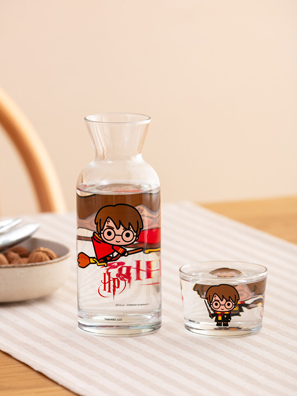 Carafă din Sticlă Imprimată Harry Potter cu Capac 700 Ml