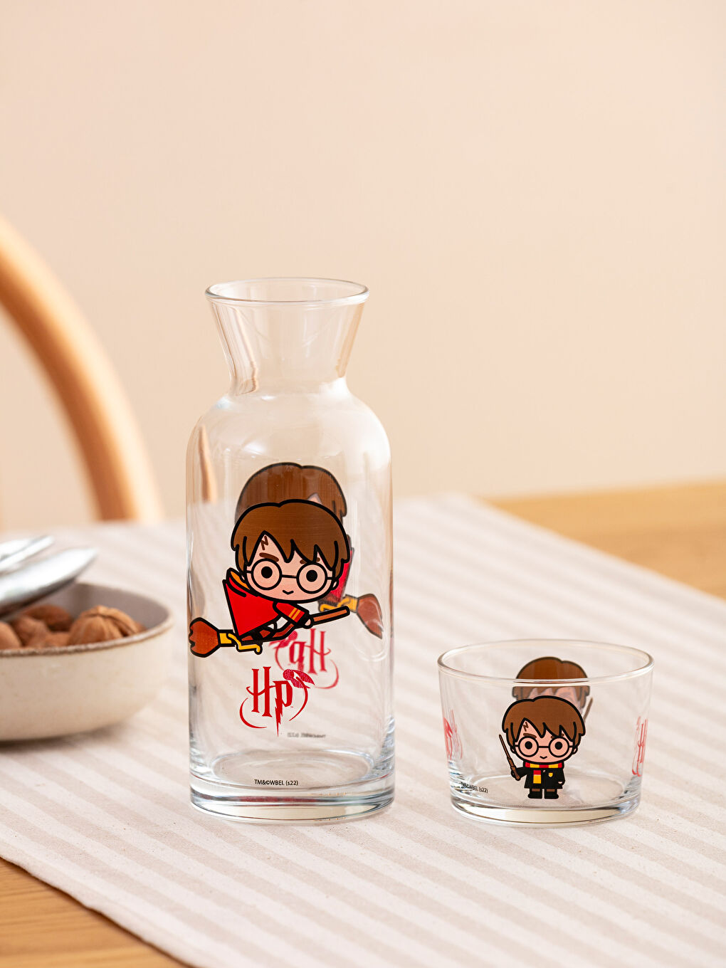 Carafă din Sticlă Imprimată Harry Potter cu Capac 700 Ml-1